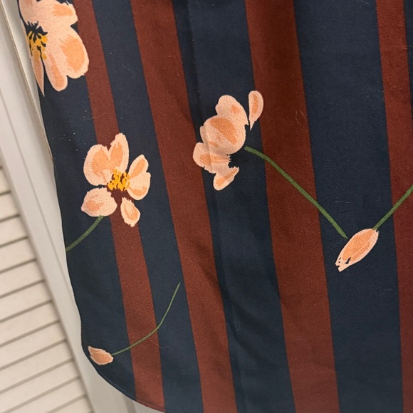 CAbi Women's navy Floral and Orange Patterned Blouses - Picture 6 of 6